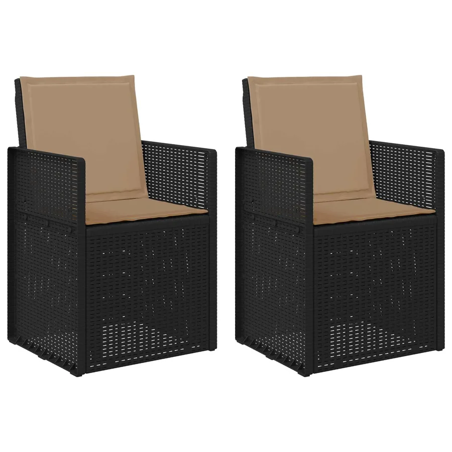 Chaises de jardin salle à manger 2 pcs Anthracite et taupe PP - 2