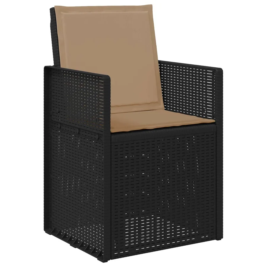 Chaises de jardin salle à manger 2 pcs Anthracite et taupe PP - 4
