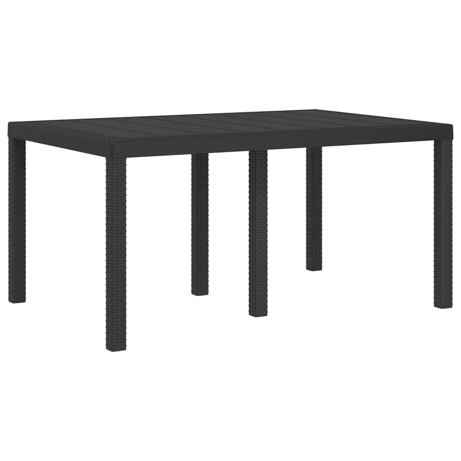 Ensemble de salle à manger pour jardin avec coussin 5 pcs PP - 5