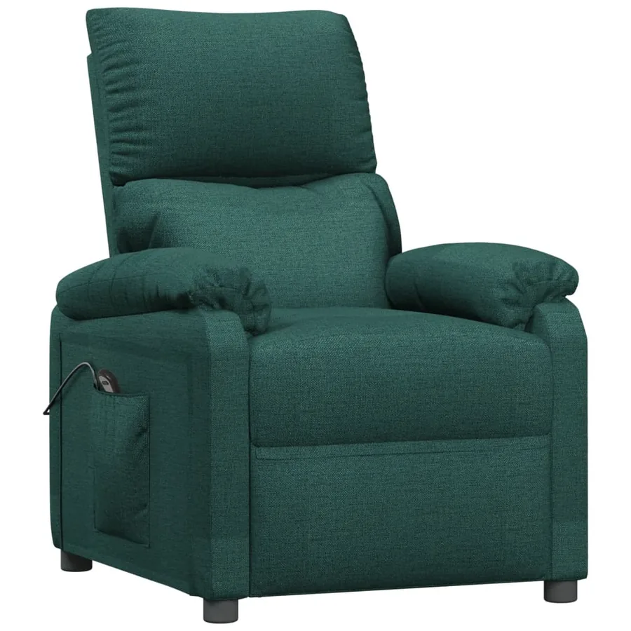 Fauteuil inclinable électrique Vert foncé Tissu - 3