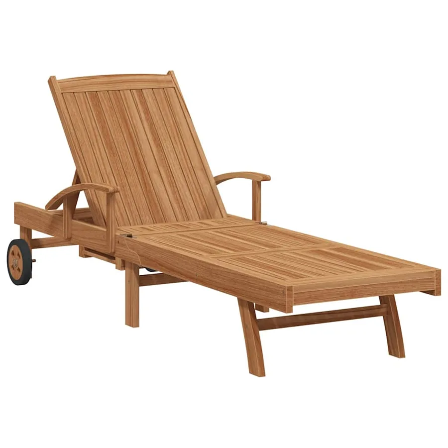 Transat 2 pcs Bois de teck massif Marron - 5