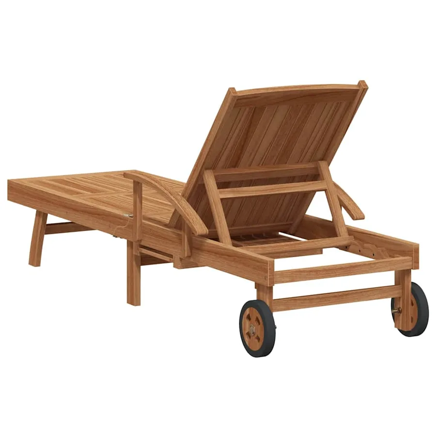 Transat 2 pcs Bois de teck massif Marron - 9