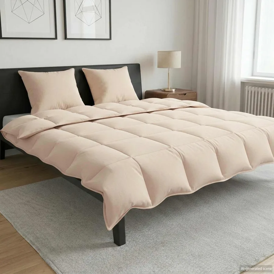 Couette d'été Beige 200 x 220 cm 100% Kapok Naturel