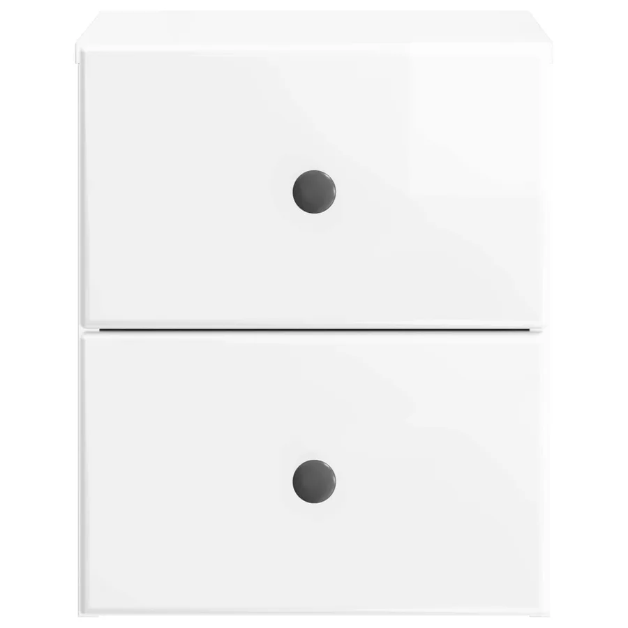 Cabinet de chevet mural Blanc brillant 34,5 x 33 x 40 cm - 5