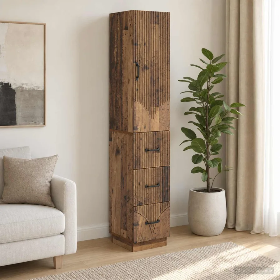 Ensemble de Meubles 2 pcs Bois ancien 33 x 34,5 x 87 cm