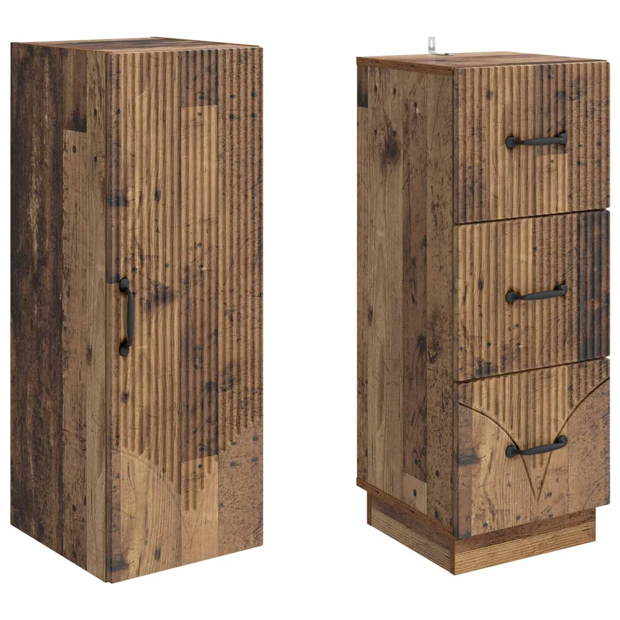 Ensemble de Meubles 2 pcs Bois ancien 33 x 34,5 x 87 cm - 4