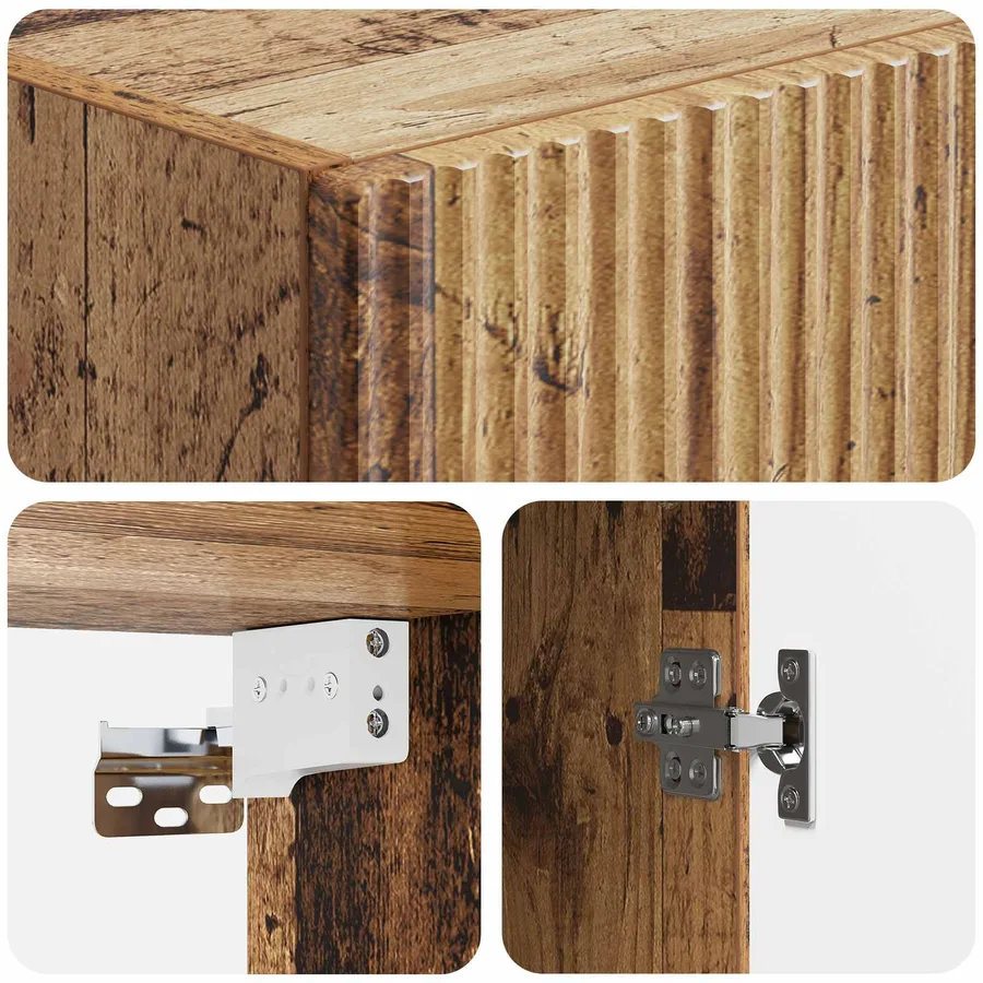 Ensemble de Meubles 2 pcs Bois ancien 33 x 34,5 x 87 cm - 8