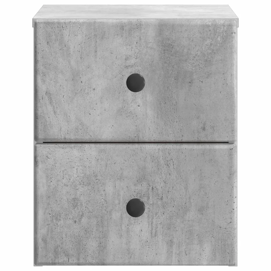 Cabinet de chevet mural Gris béton 34,5 x 33 x 40 cm - 5