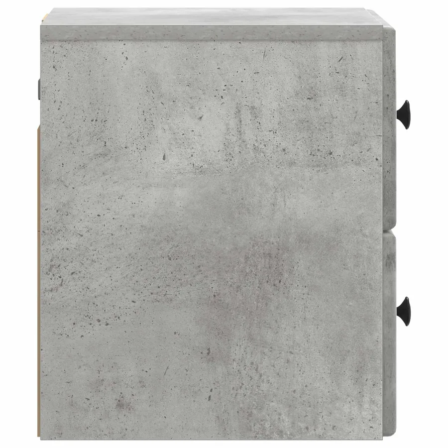 Cabinet de chevet mural Gris béton 34,5 x 33 x 40 cm - 6
