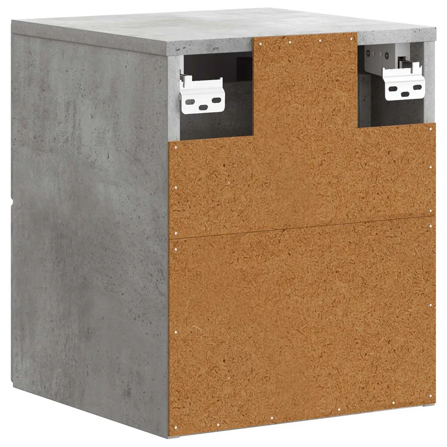 Cabinet de chevet mural Gris béton 34,5 x 33 x 40 cm - 7