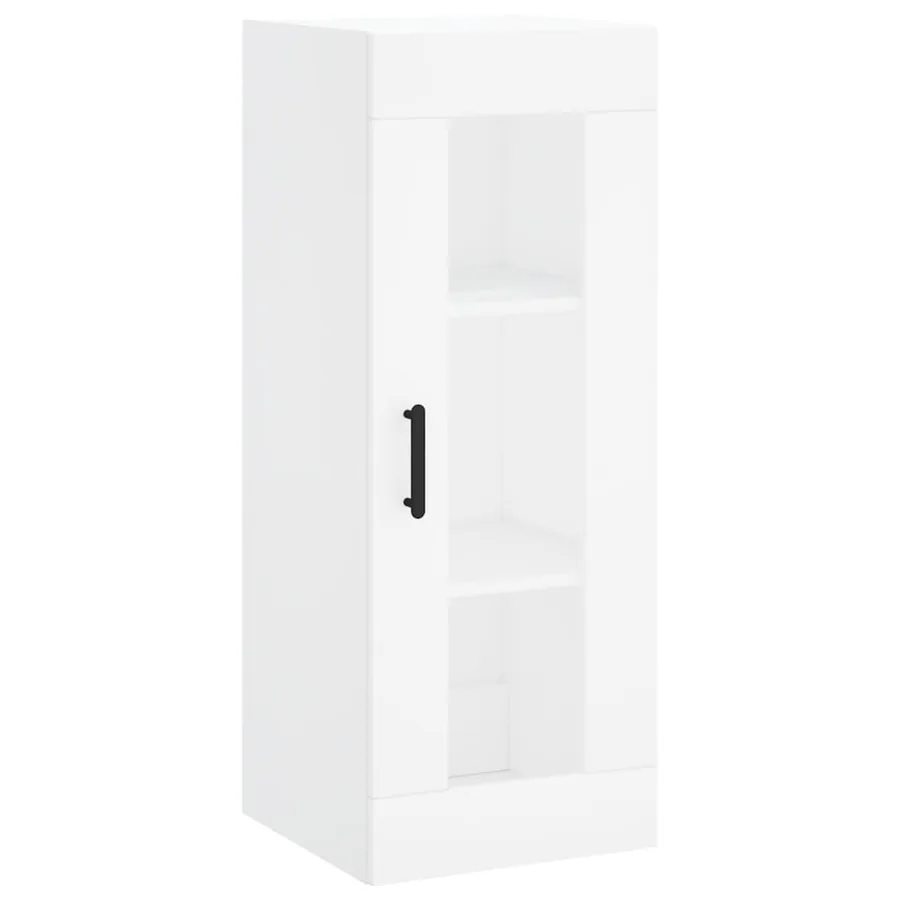 Buffet haut Blanc 34,5x34x180 cm Bois d'ingénierie - 5