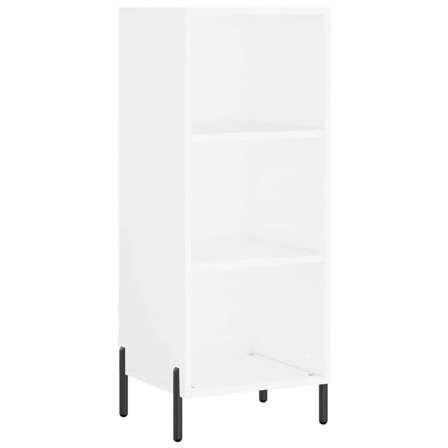 Buffet haut Blanc 34,5x34x180 cm Bois d'ingénierie - 7