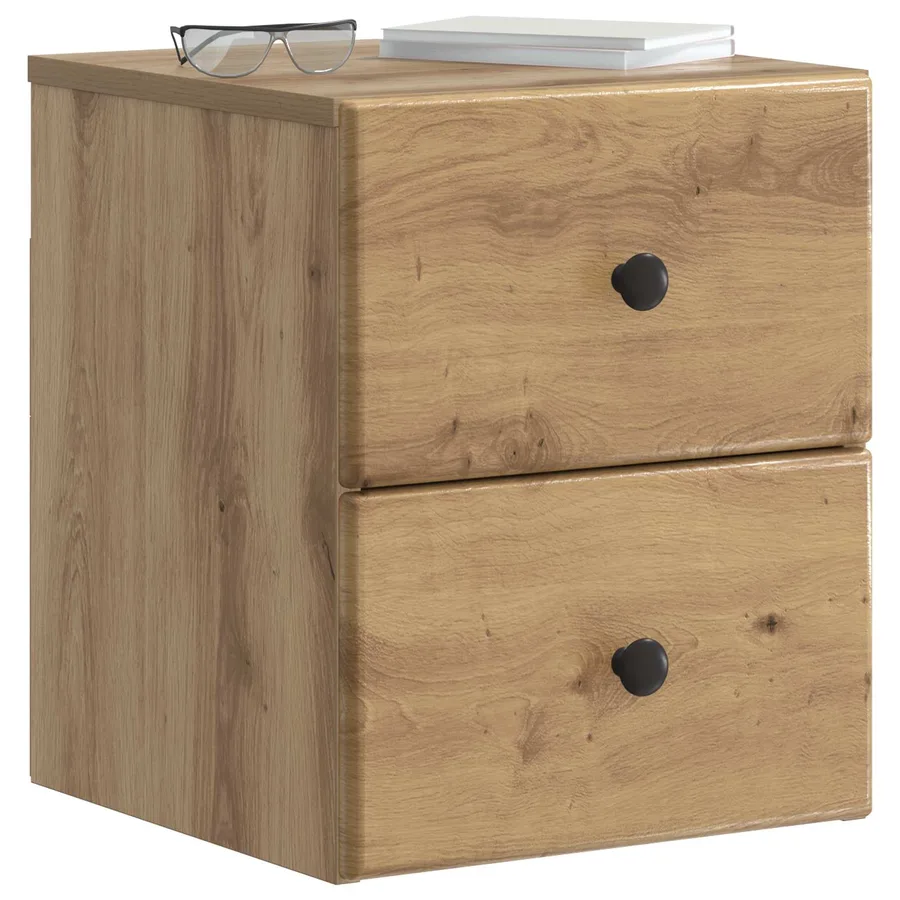 Cabinet de chevet mural 2 pc Chêne artisanal 34,5 x 33 x 40 cm - 3