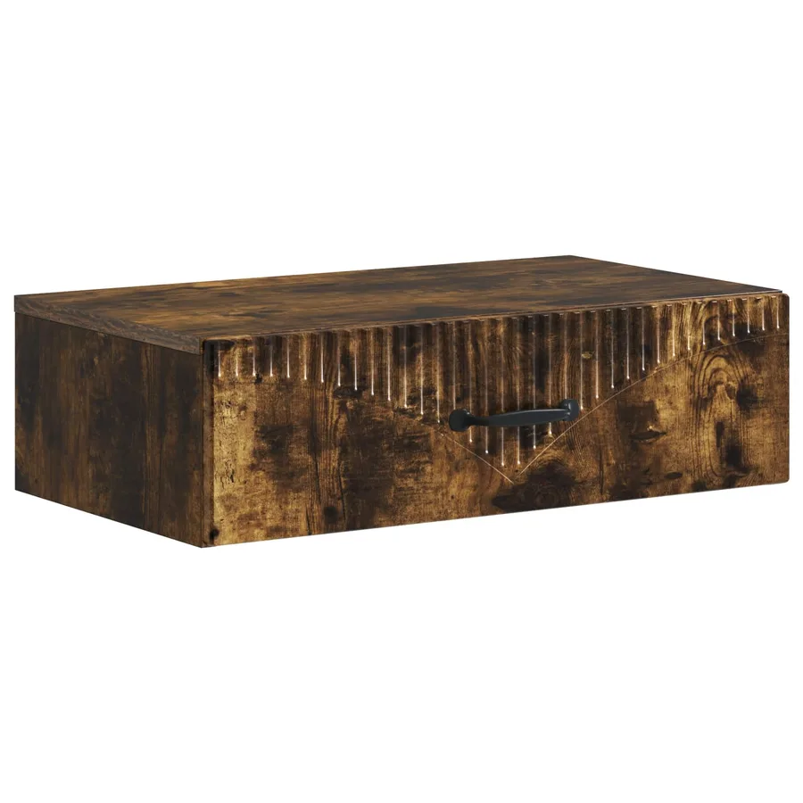 Table d'appoint murale Chêne fumé 59 x 34,5 x 17 cm - 2