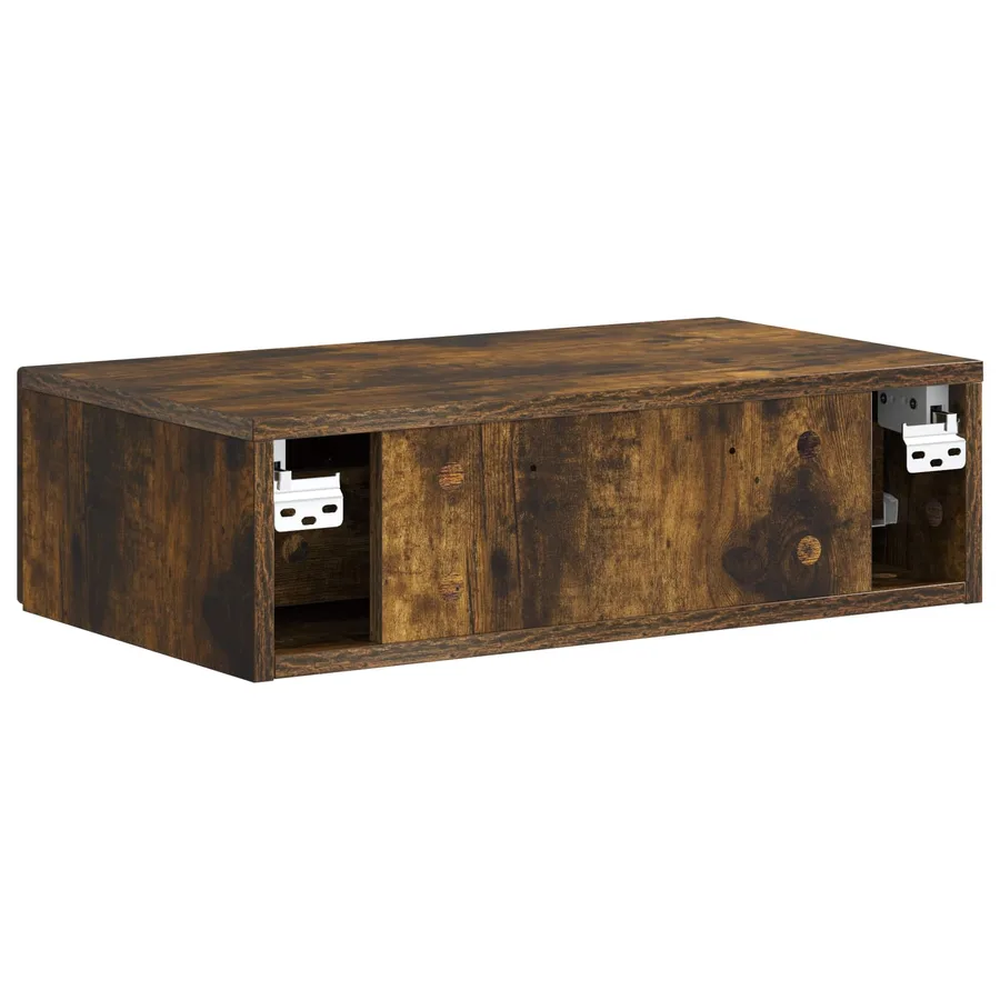 Table d'appoint murale Chêne fumé 59 x 34,5 x 17 cm - 7