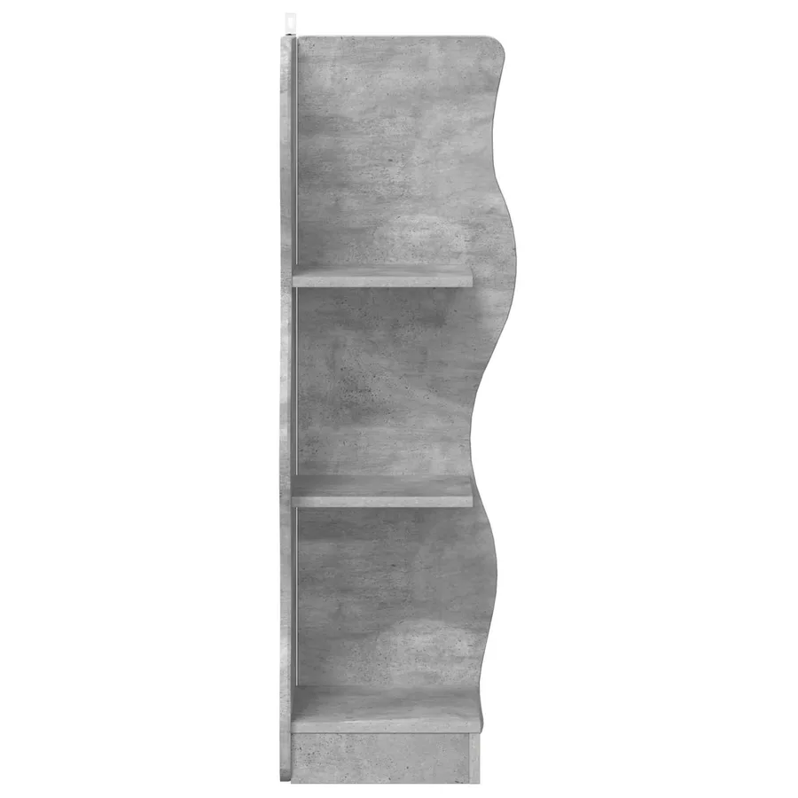 Étagère d'angle Gris béton 34 x 33 x 102 cm Bois d'ingénierie - 4