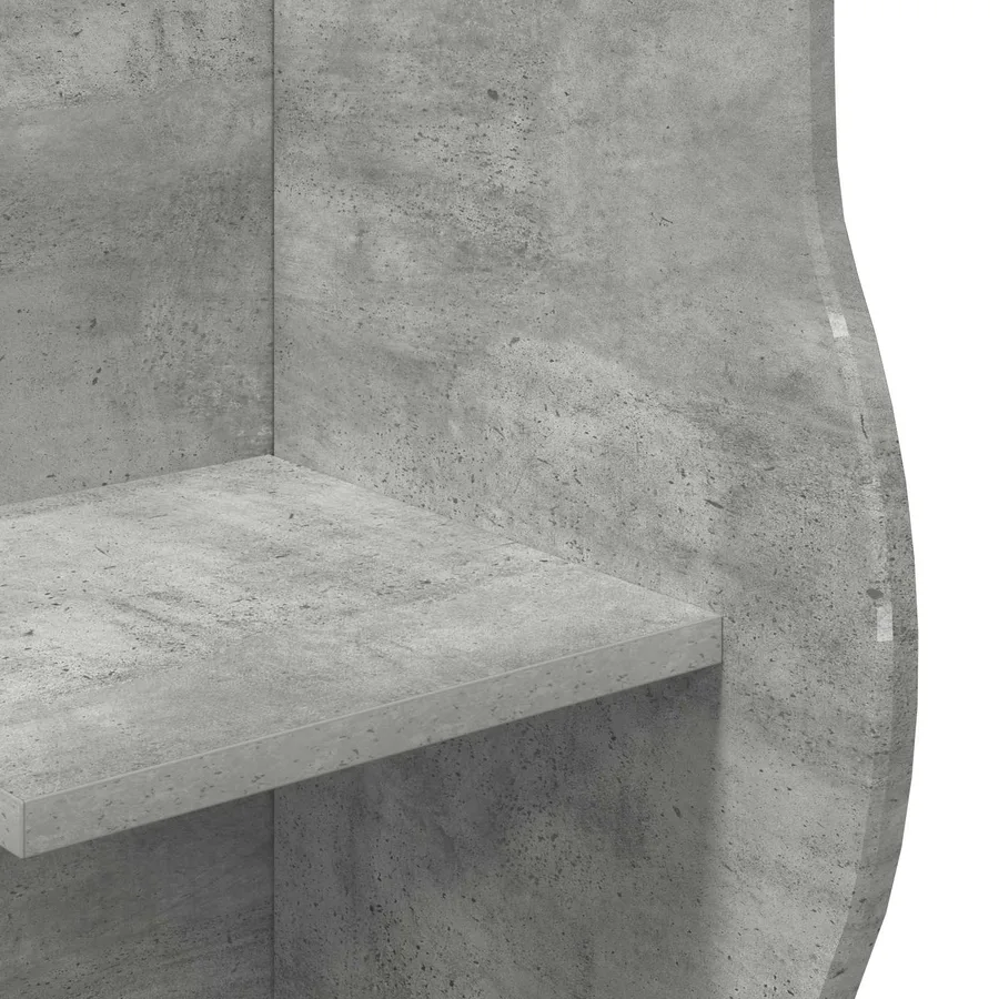 Étagère d'angle Gris béton 34 x 33 x 102 cm Bois d'ingénierie - 6