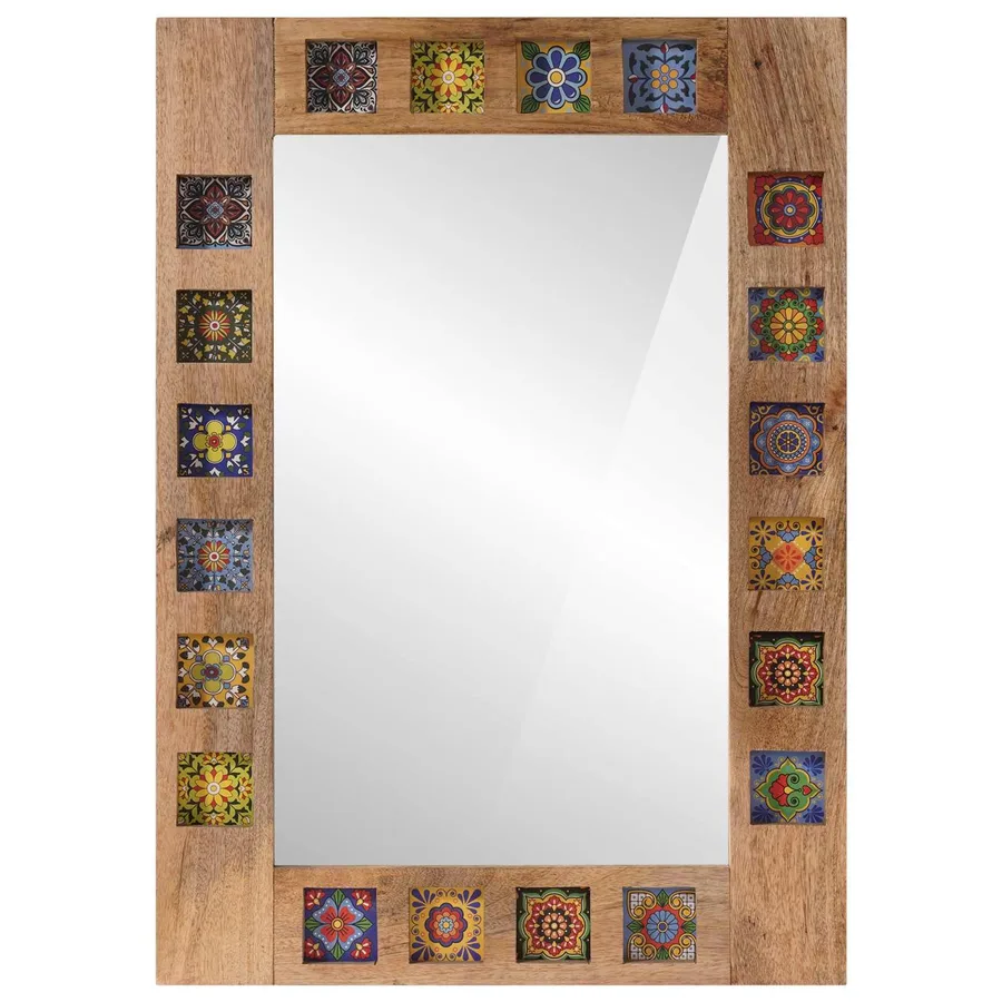 Miroir de salle de bain avec stockage Naturel 50 x 70 x 3 cm - 2