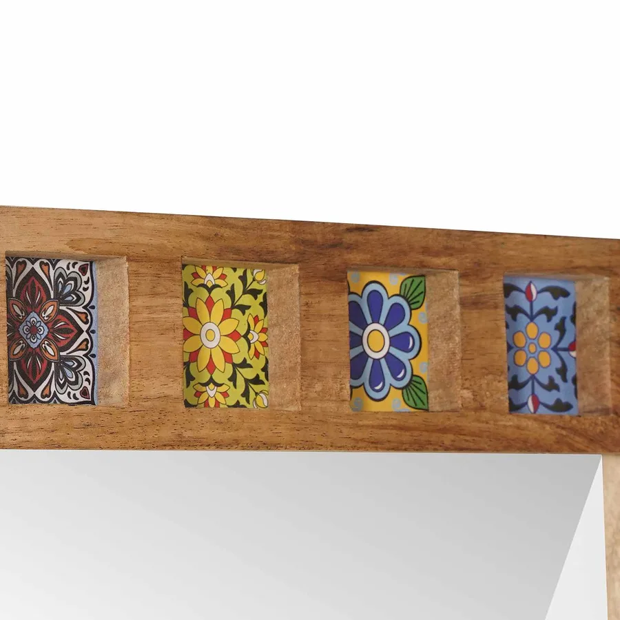 Miroir de salle de bain avec stockage Naturel 50 x 70 x 3 cm - 4