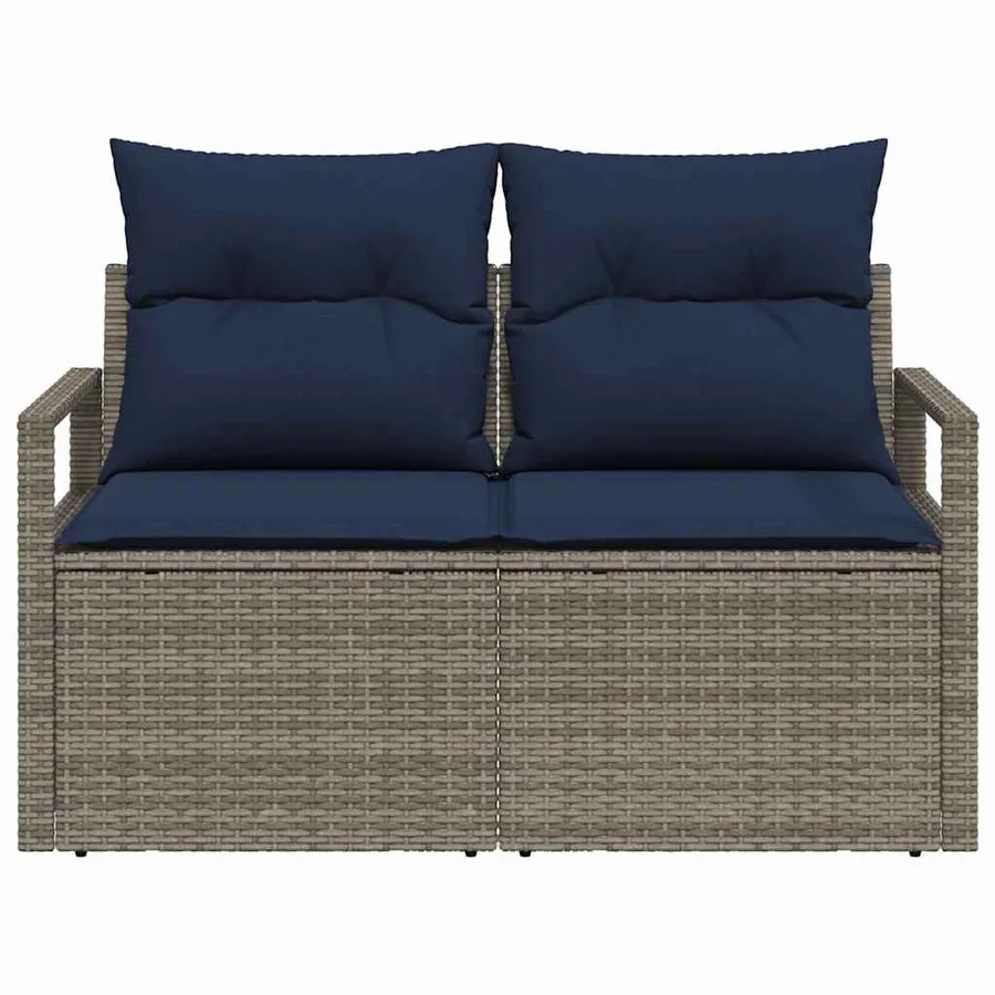 Canapé de jardin avec coussin 120 x 62 x 69 cm polyrotin - 5