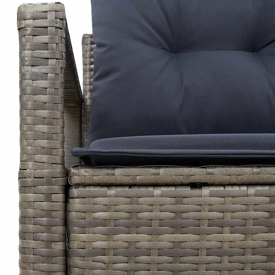Canapé de jardin avec coussin 120 x 62 x 69 cm polyrotin - 7