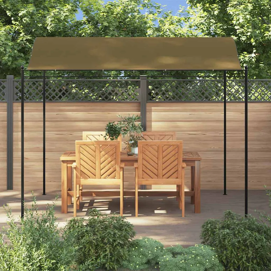 Auvent de parasol 3x2,4 m Taupe 180 g/m² - 3
