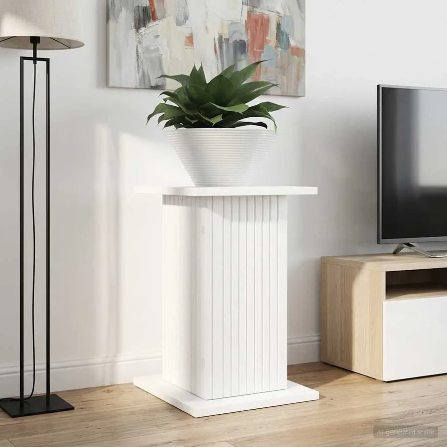Support de Plante 2 pcs Blanc 30,5 x 30 x 43 cm