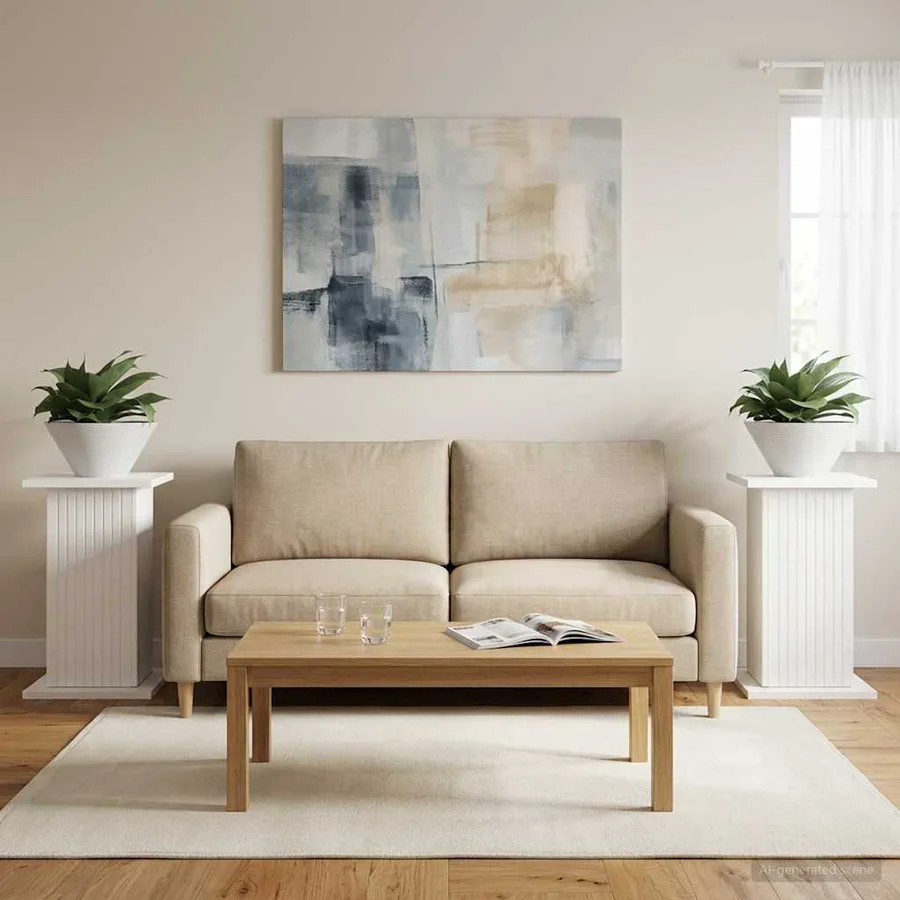 Support de Plante 2 pcs Blanc 30,5 x 30 x 43 cm - 4