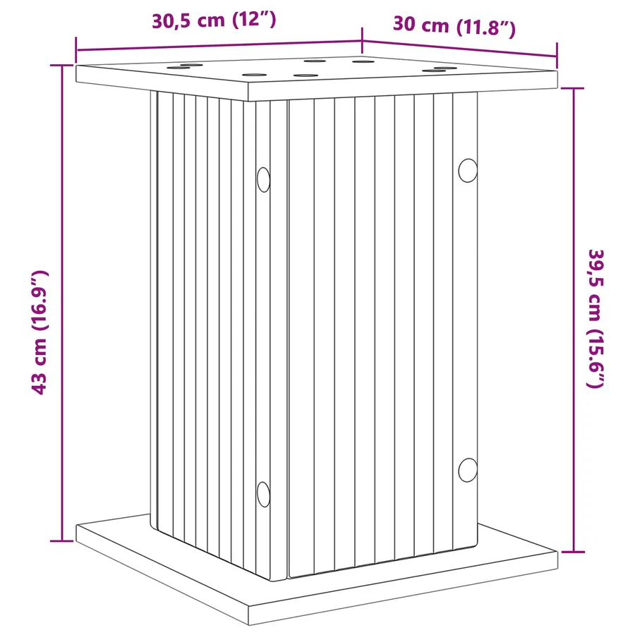 Support de Plante Chêne Sonoma 30,5 x 30 x 43 cm - 9