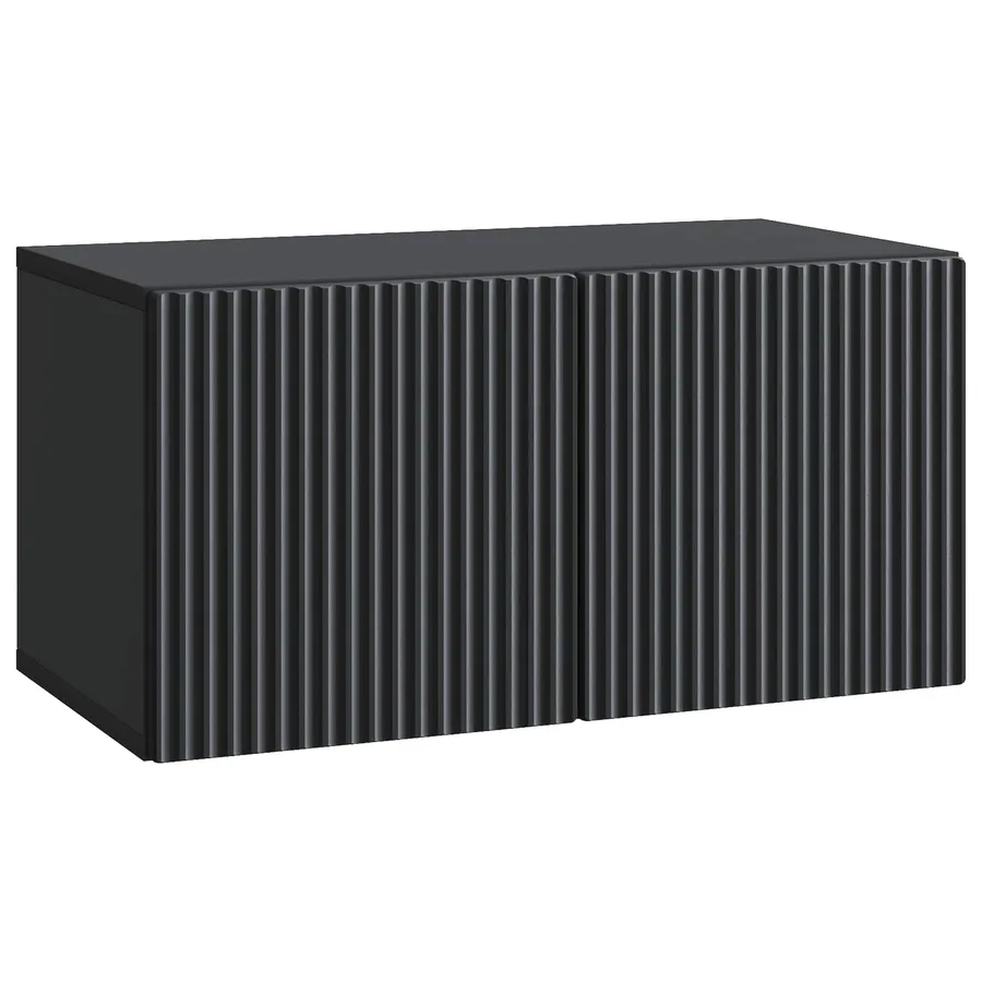 Meuble TV mural Noir 59,5 x 31 x 30 cm Bois d'ingénierie - 2