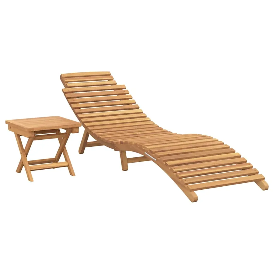Transat 2 pcs Marron 198 x 55 x 58,5 cm Bois de teck massif - 2