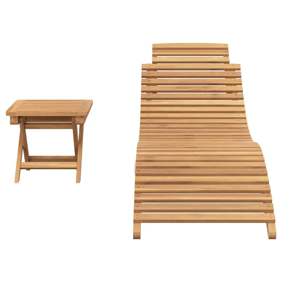 Transat 2 pcs Marron 198 x 55 x 58,5 cm Bois de teck massif - 7