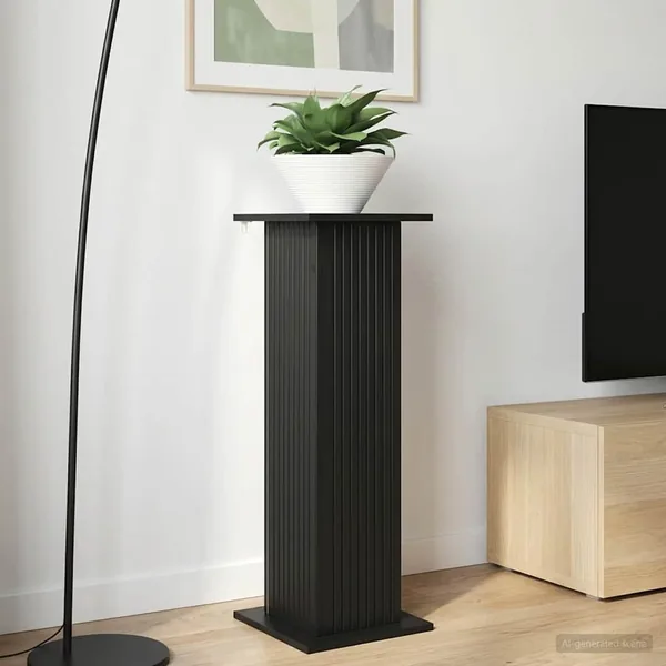 Support de Plante Noir 30,5 x 30 x 100,5 cm Bois d'ingénierie
