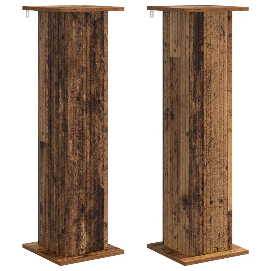 Support de Plante 2 pcs Bois ancien 30,5 x 30 x 100,5 cm - 2