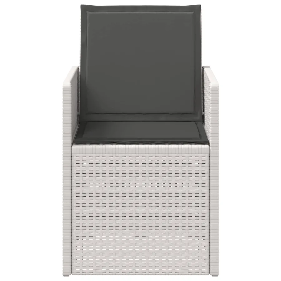 Chaises de jardin salle à manger 2 pcs Blanc et anthracite PP - 5