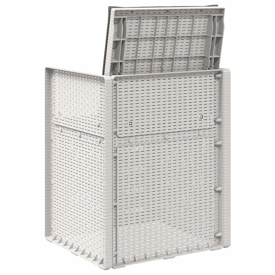 Chaises de jardin salle à manger 2 pcs Blanc et anthracite PP - 7