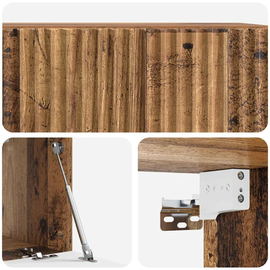 Meuble TV mural Bois ancien 59,5 x 31 x 30 cm Bois d'ingénierie - 9