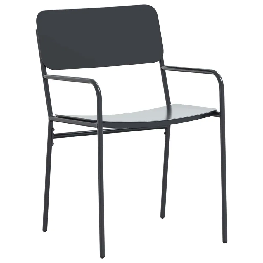 Ensemble de salle à manger pour jardin 9 pcs Anthracite Acier - 5