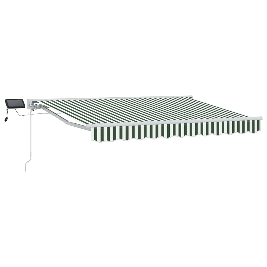 Cadre de store manuel avec LEDs Vert et blanc 3 x 2,5 m - 2