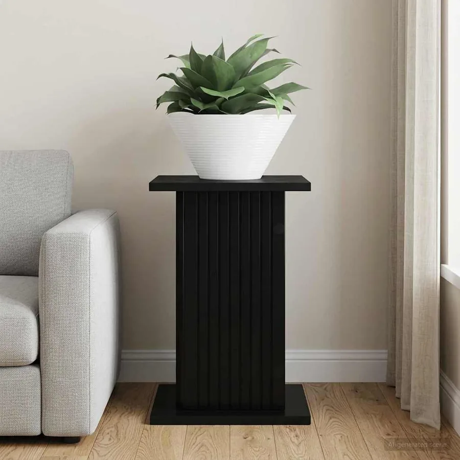 Support de Plante Noir 30,5 x 30 x 43 cm Bois d'ingénierie