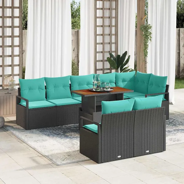 Ensemble de canapé de jardin 9 pc 8-Nombre de places