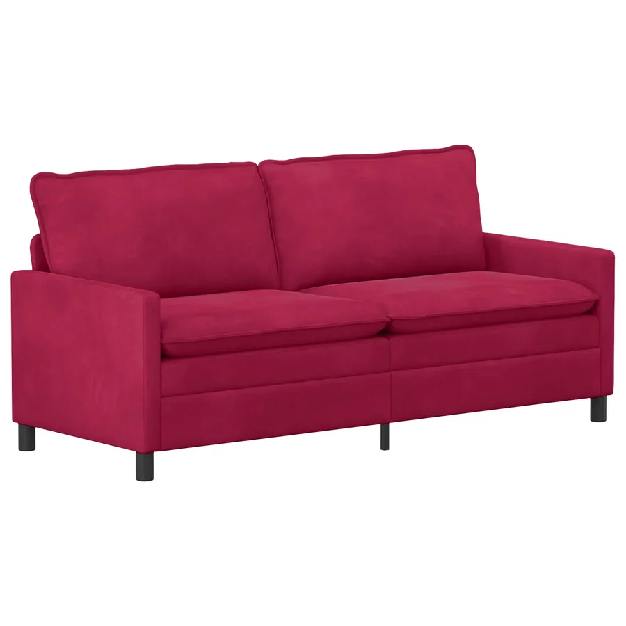 Canapé Bordeaux 196 x 81 x 87,5 cm Velours - 2