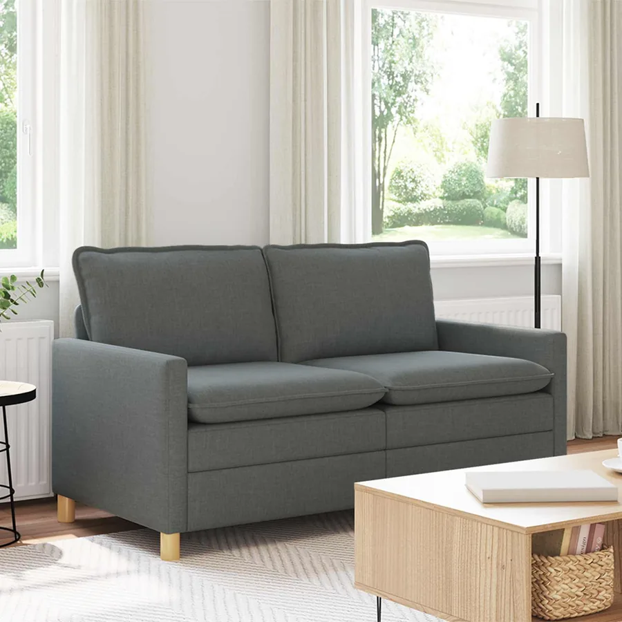 Canapé Gris foncé 156 x 81 x 87,5 cm Tissu