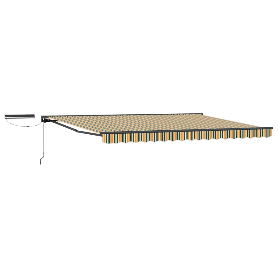 Auvent rétractable électrique Vert, Jaune, Anthracite 4 × 3,5 m - 2