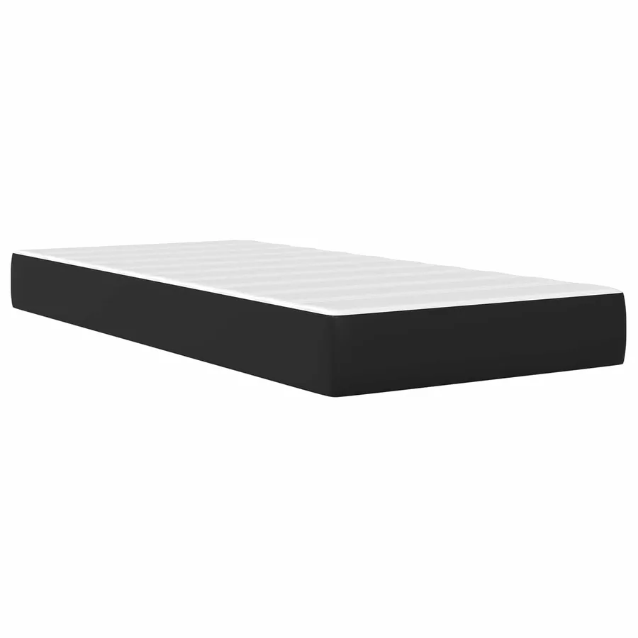 Cadre de lit avec matelas Noir 100 x 200 cm Simili cuir - 6