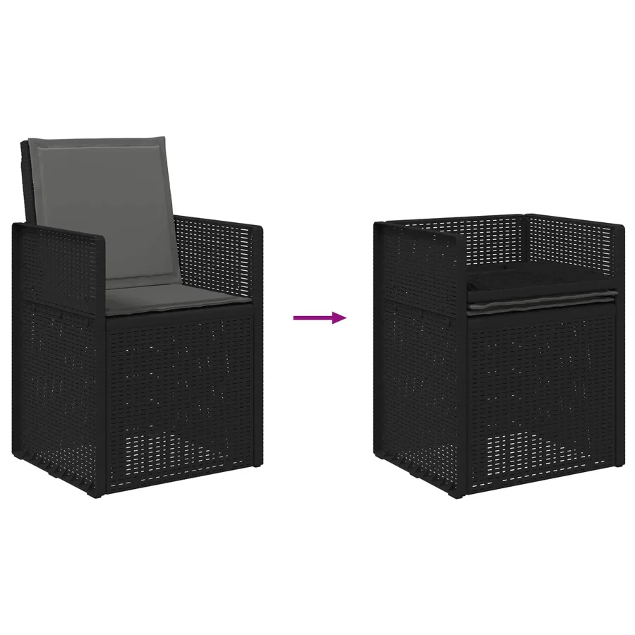 Ensemble de salle à manger pour jardin 9 pcs Anthracite PP - 9