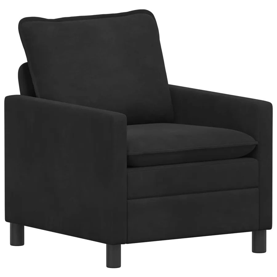 Ensemble de Canapés 2 pcs Noir Velours - 3
