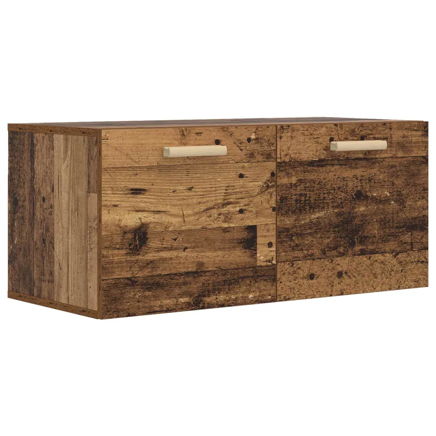 Meuble mural Montage mural Bois ancien 80 x 36,5 x 35 cm