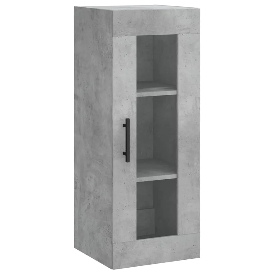 Buffet haut Gris béton 34,5x34x180 cm Bois d'ingénierie - 5