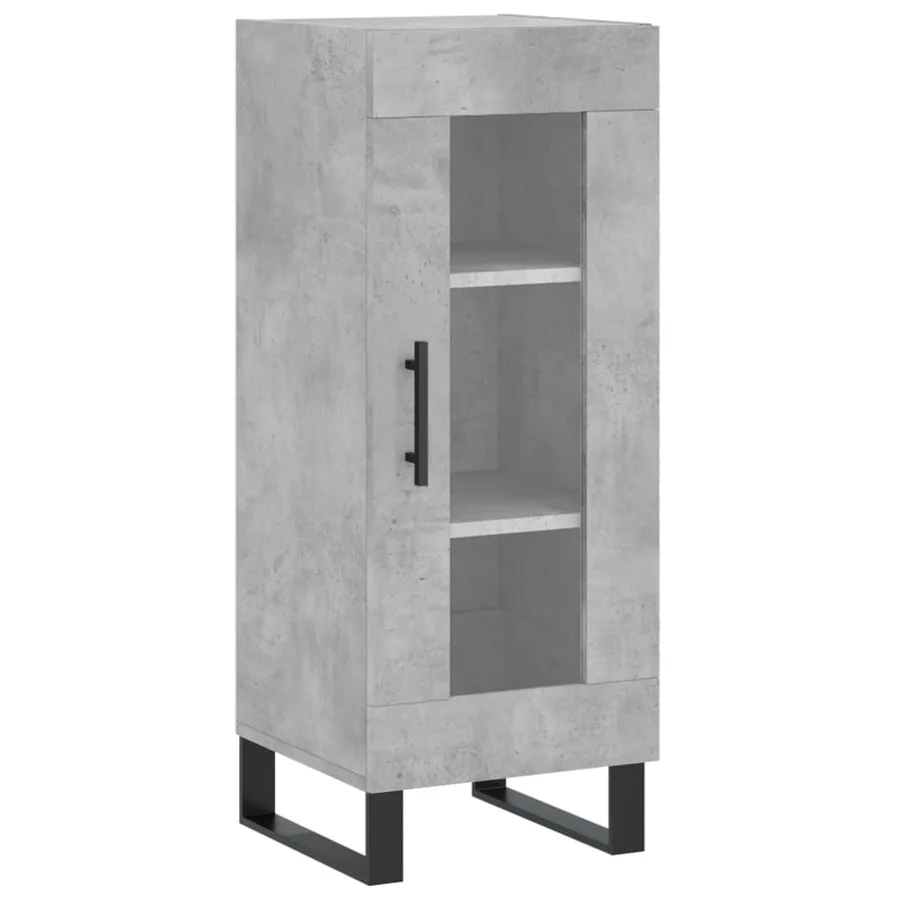 Buffet haut Gris béton 34,5x34x180 cm Bois d'ingénierie - 7